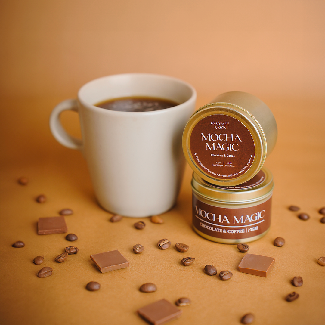 Orange Moon Mocha Magic - Tin Candle
