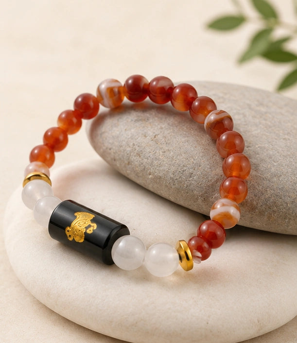 Bamboology Trends Virgo Zodiac Gemstone Bracelet | Certified Natural Crystal Bracelet for Wisdom, Focus, Prosperity & Emotional Balance