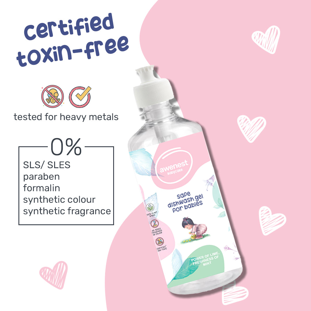 Awenest 100% Plant-based No-Toxin Baby Dishwash pack of 2