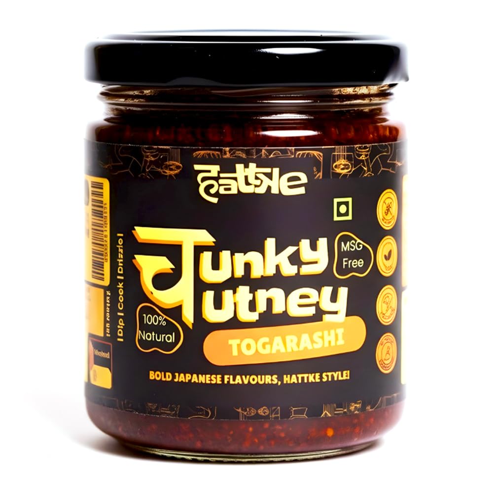 Hattke Chunky Chutney Togarashi 175gm | Used In Japanese Food, Ramen, Soups, Noodles, Rice Cakes, Vegetable Masala, Sauces | 7 Spice Mix (Nanami/Schichimi Togarashi) | Japanese seasoning mix