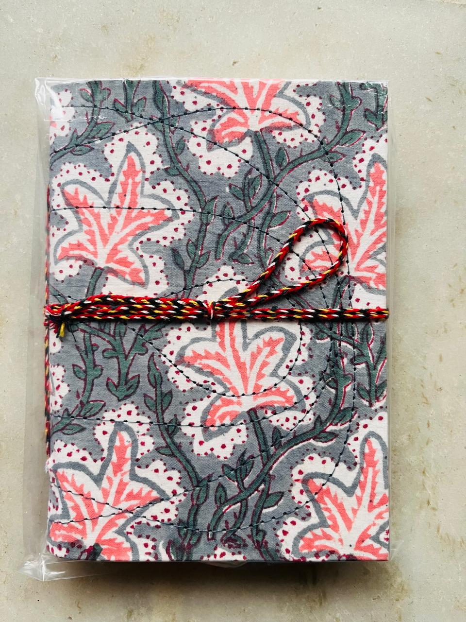 Handcrafted Fabric Diary | 18 × 13 cm | Peekaboo | Softbound with Strings