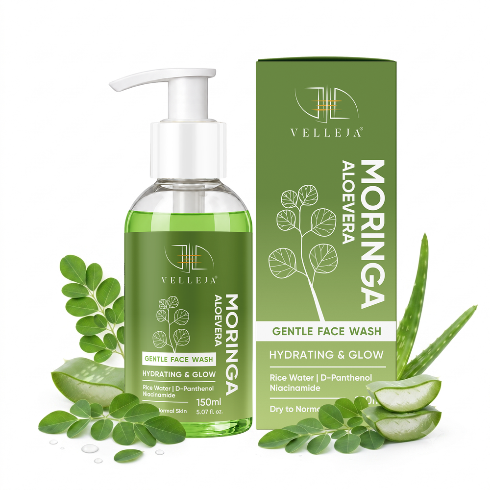 Velleja Moringa Aloevera Face Wash | Skin Brightening & Hydrating Gentle Face Wash