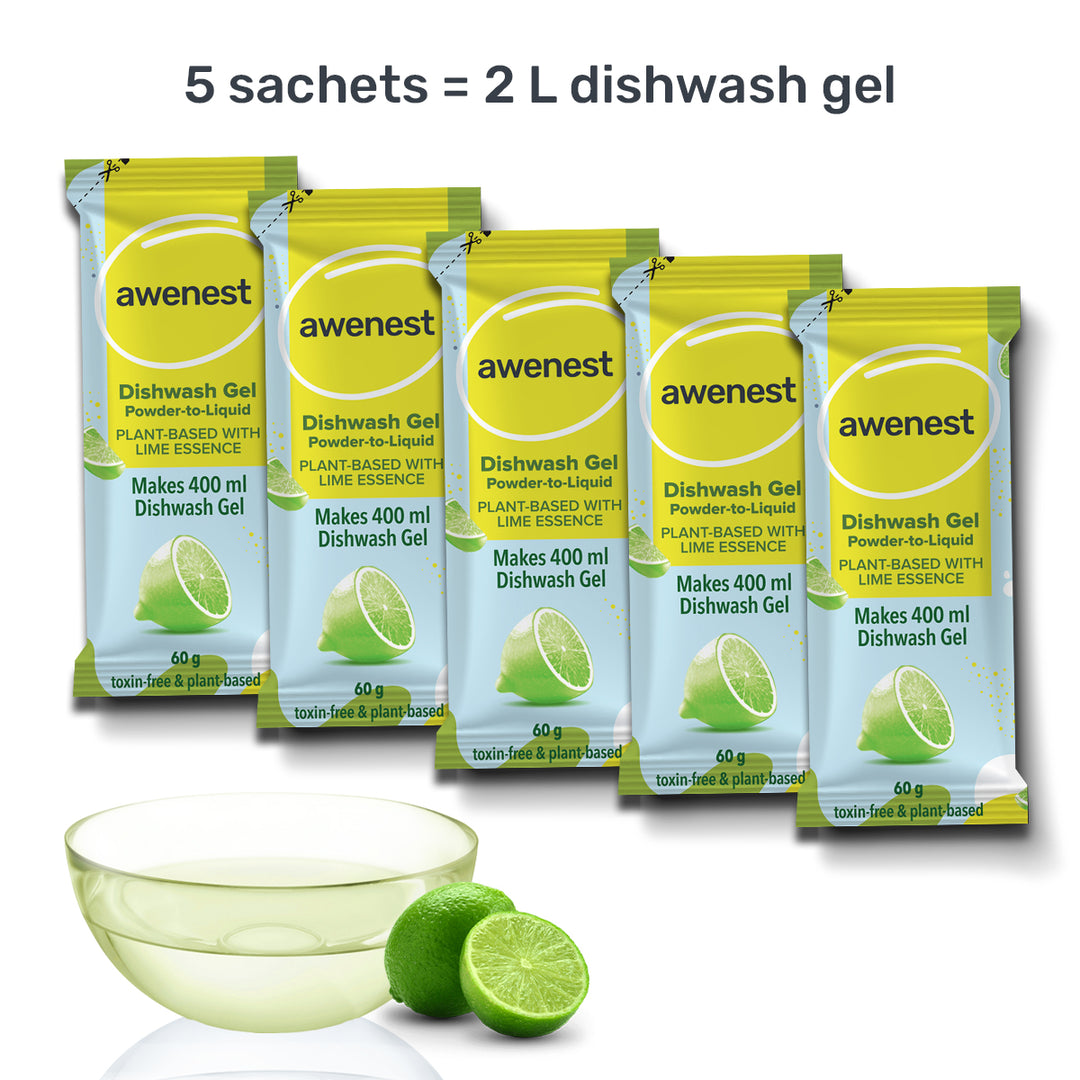 Awenest Concentrated Powder to Liquid Dishwash 4 L kit