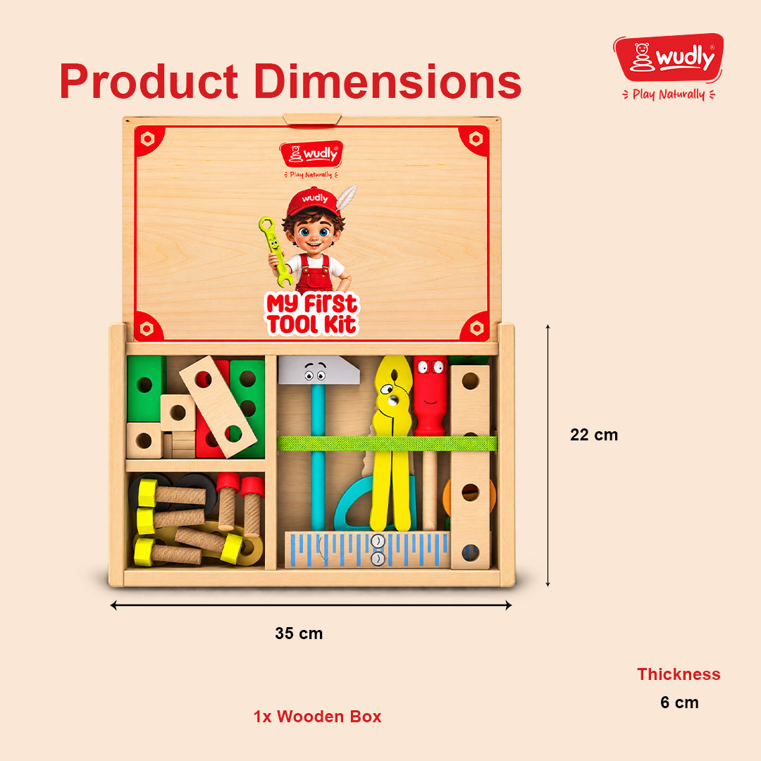 Wudly Wooden My First Tool Kit