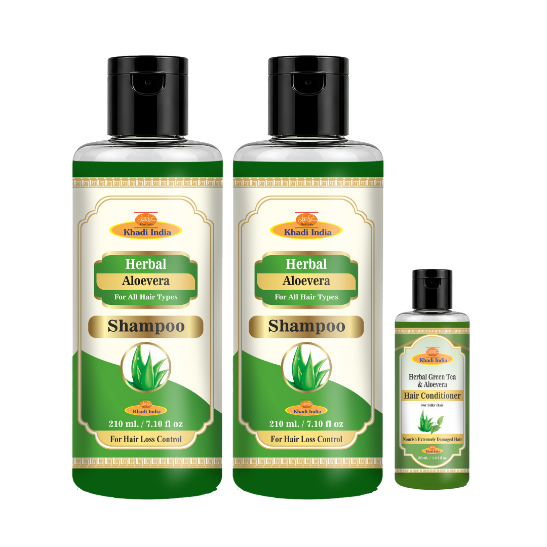 Aloevera  Shampoo Pack of 2 + Green Tea Aloevera Conditioner 30ml.png