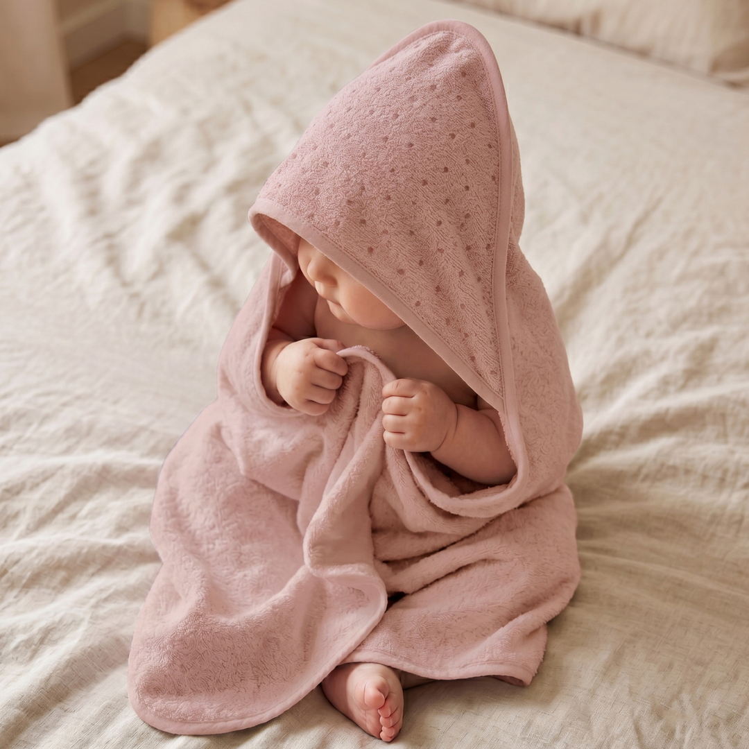 Country Village Hooded Towel with Dot