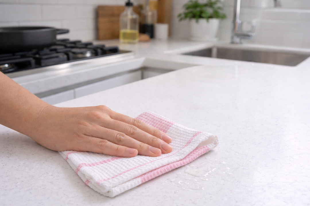Country Village Waffle Cotton Dish Towels – Multi-Color (Pack of 18)