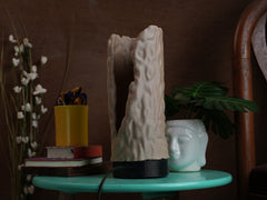 Fissured Timber Table Lamp | Designer LED Table Light