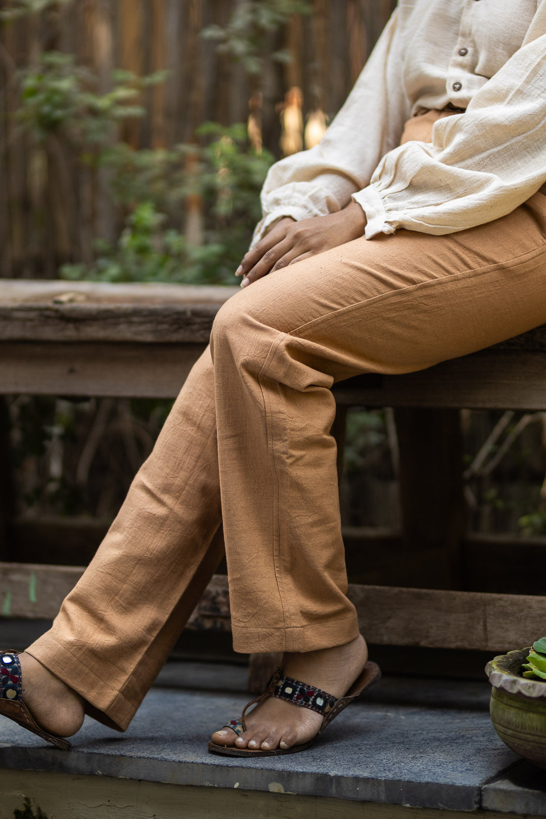 Studio Itiha Kala Cotton Caramel Trousers