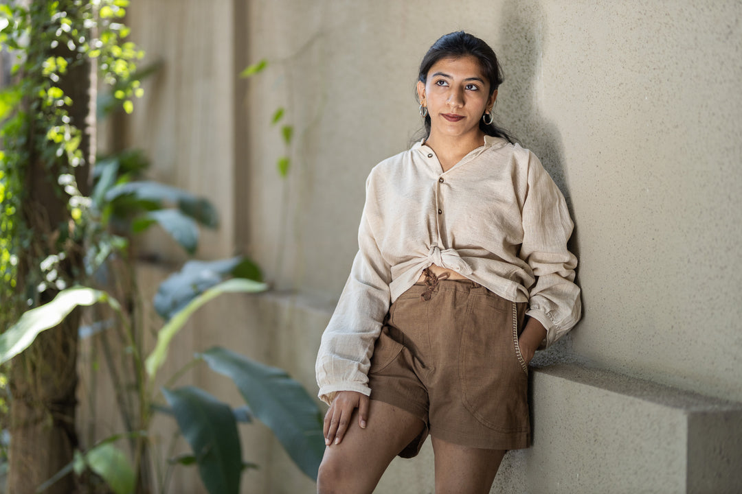 Studio Itiha Kala Cotton Kattha Shorts for Women