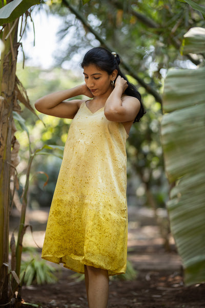 Studio Itiha Sustainable Modal Silk Sunflower Summer Dress