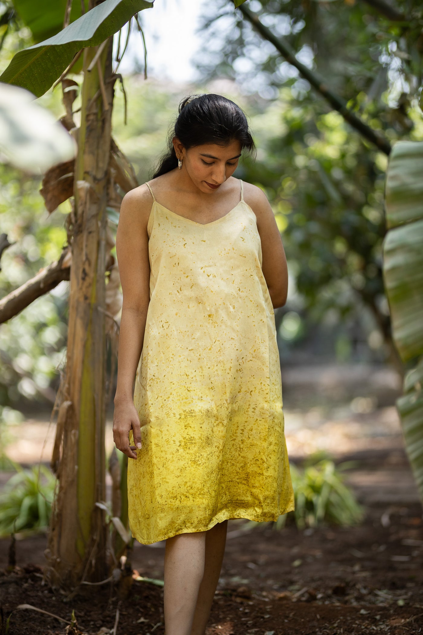 Studio Itiha Sustainable Modal Silk Sunflower Summer Dress