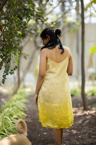 Studio Itiha Sustainable Modal Silk Sunflower Summer Dress