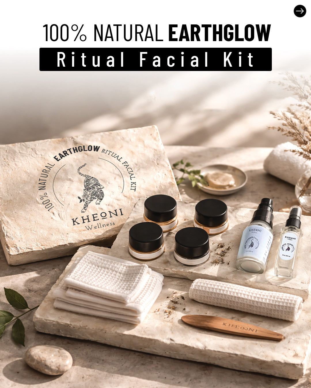 Kheoni 100% Natural Earthglow Ritual Facial Kit