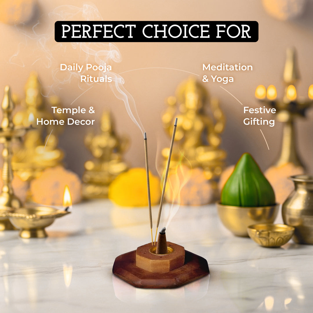 KHEONI Incense Holder Agarbatti Stand Wooden Tower