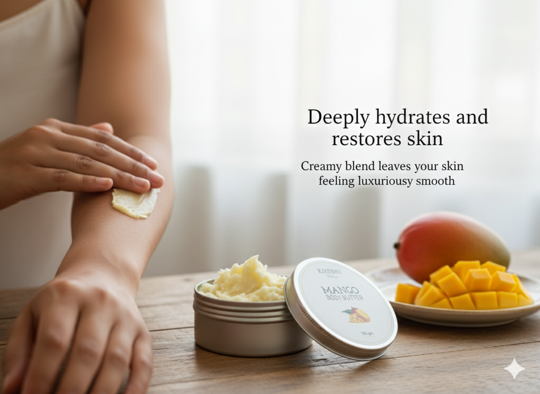 Kheoni Natural Mango Body Butter Moisturizer Lotion For Dry Skin