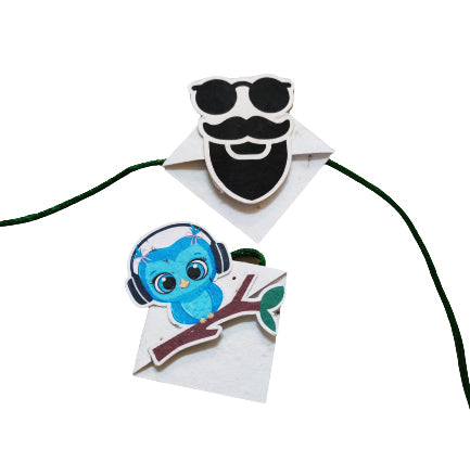 Greenfootprint Plantable Seed Paper Eco-Friendly Rakhi | Handmade | Pack of 2
