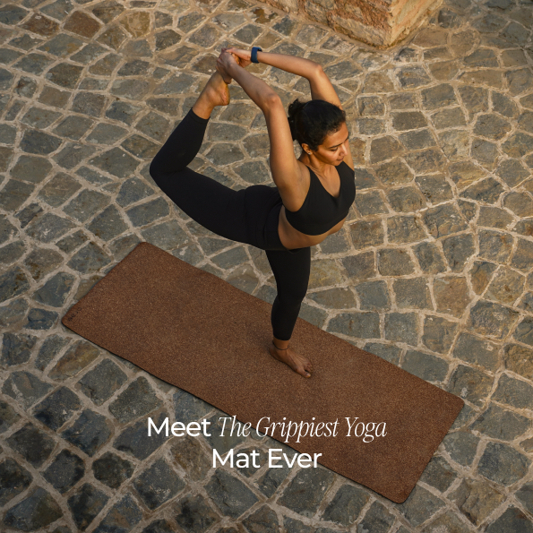 Rise Cork Yoga Mat - Grippiest Mat Ever | Free Carry Bag Included