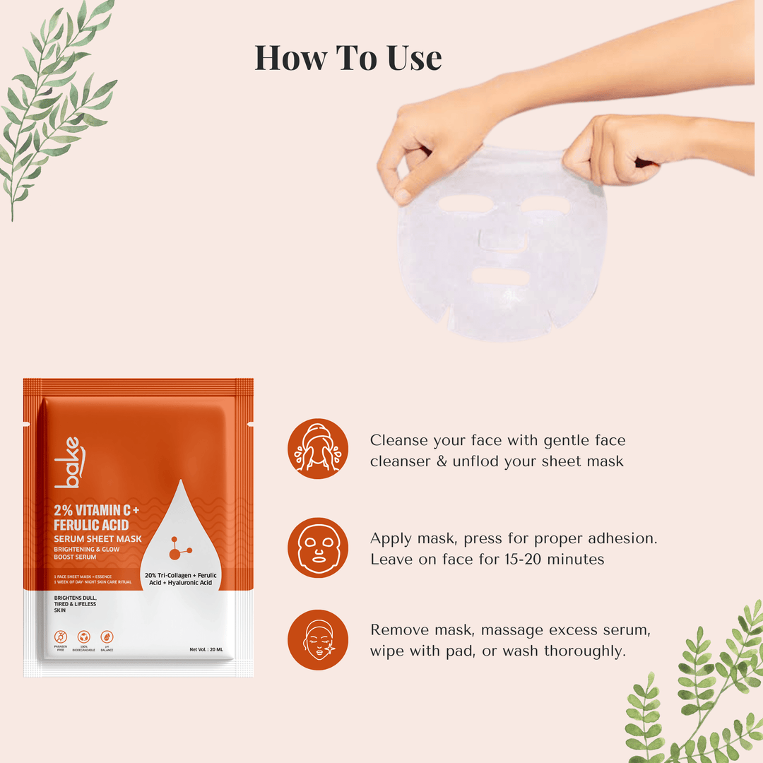 2% Vitamin C + Ferulic Acid Serum Sheet Mask - Suspire