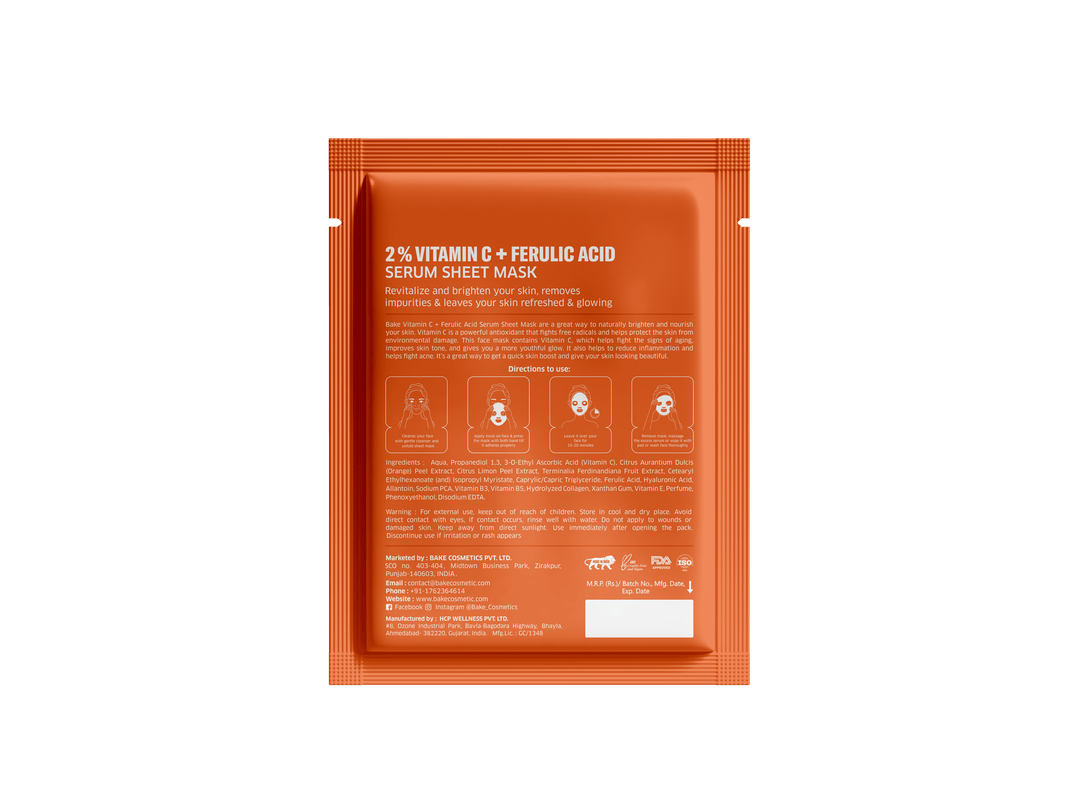 2% Vitamin C + Ferulic Acid Serum Sheet Mask - Suspire