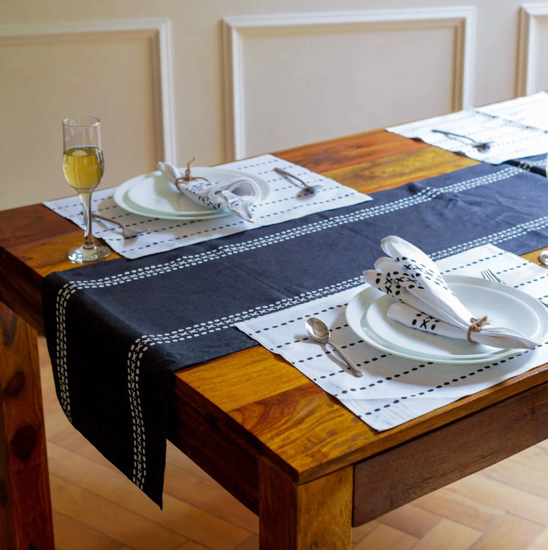 Pravaah Himadri table runner | pure hemp