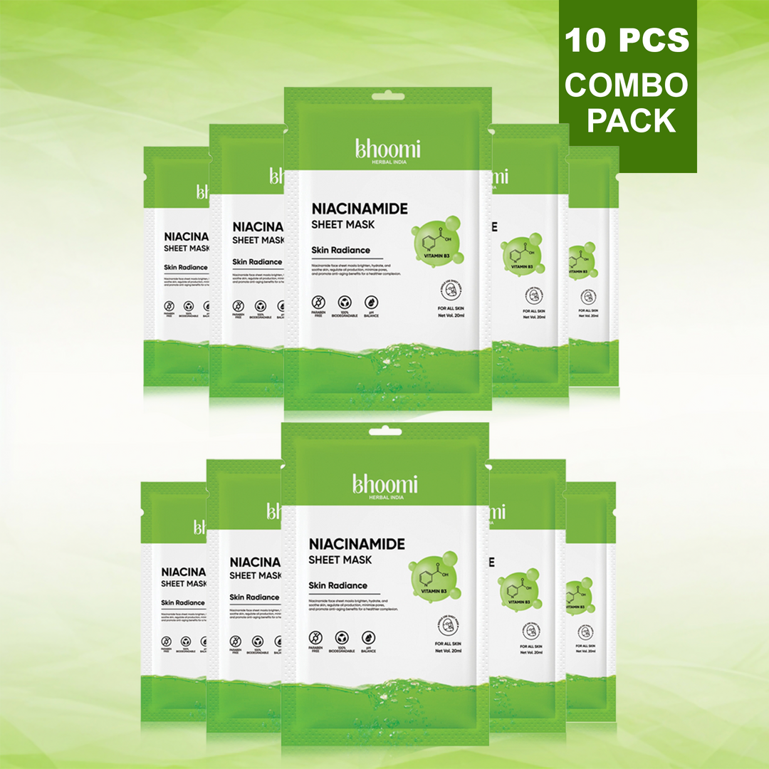 Bhoomi Herbal India NIACINAMIDE FACE SHEET MASK