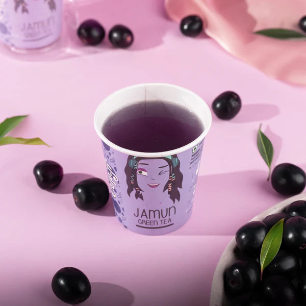 CupJi Jamun Green Tea | Pack of 10 | 210 ml Each