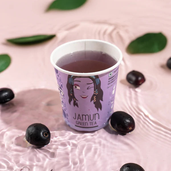 CupJi Jamun Green Tea | Pack of 10 | 210 ml Each