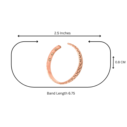Bamboology Trends Pure Copper Magnetic Therapy Band - kada for Arthritis Relief – Adjustable, Stylish Design with 6 Powerful Magnets