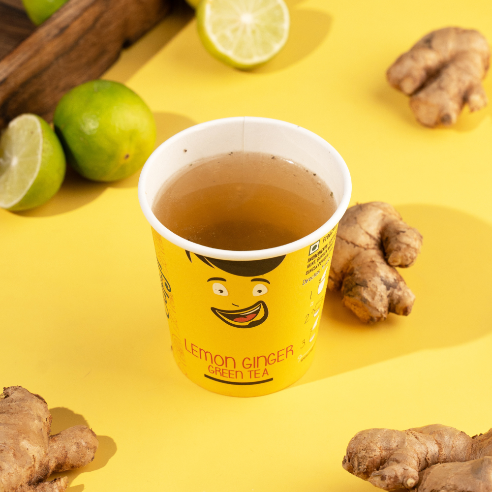 Cup-Ji Lemon Ginger Green Tea 10 cups Jar