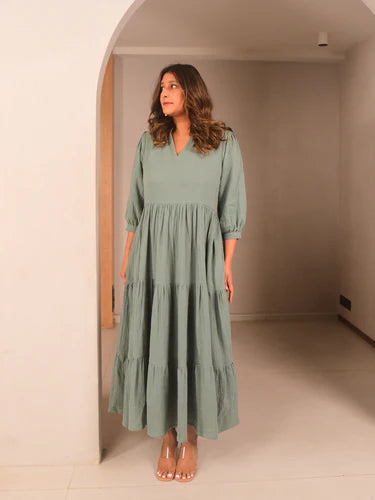 WhySoBlue Noa Tiered Dress