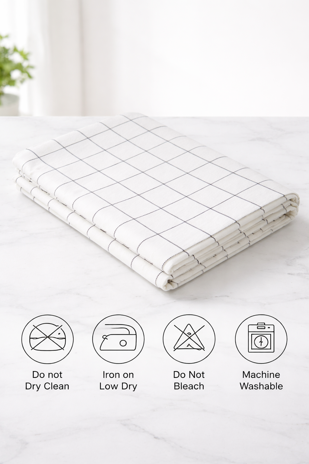 Country Village Yarn Dyed Checkered Table Cloth 60x90 Inch Rectangular| Washable Dining Table Cover| Dining cloth | 6 seater table cloth