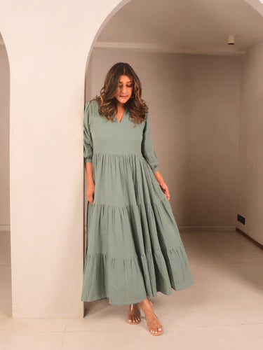 WhySoBlue Noa Tiered Dress