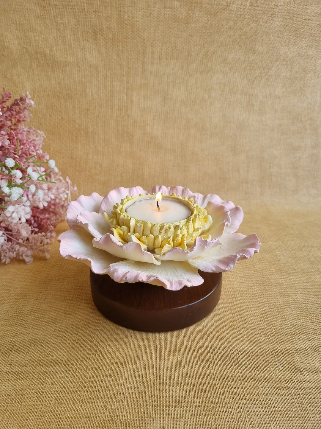 THE ASF SHOP Ombre Pink Rose Tealight Holder
