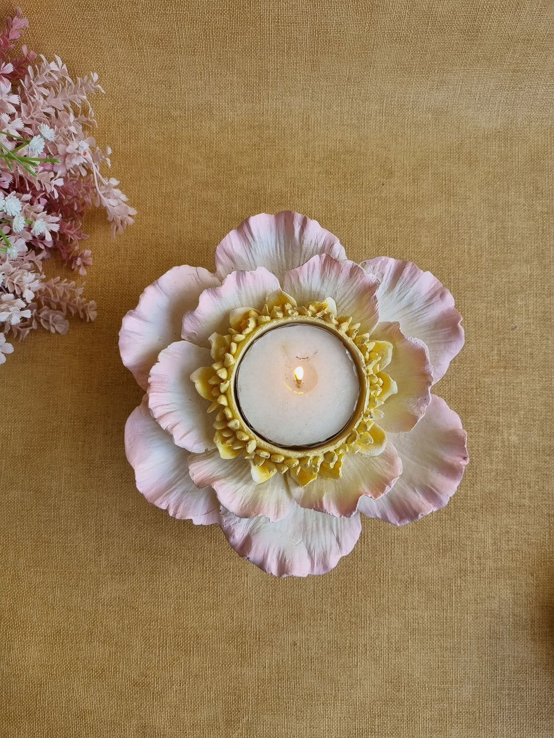 THE ASF SHOP Ombre Pink Rose Tealight Holder