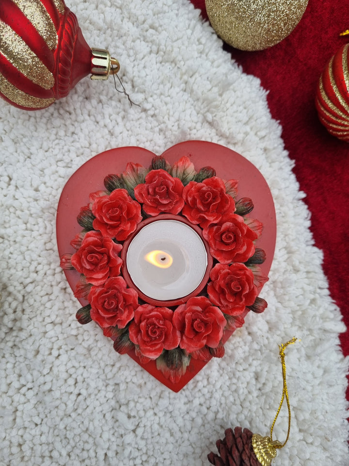THE ASF SHOP Crimson-hearted Tealight Holder
