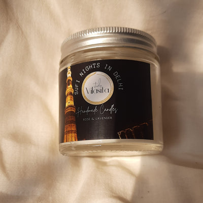 Sufi nights in Delhi soy wax  rose - lavender aromatherapy candle