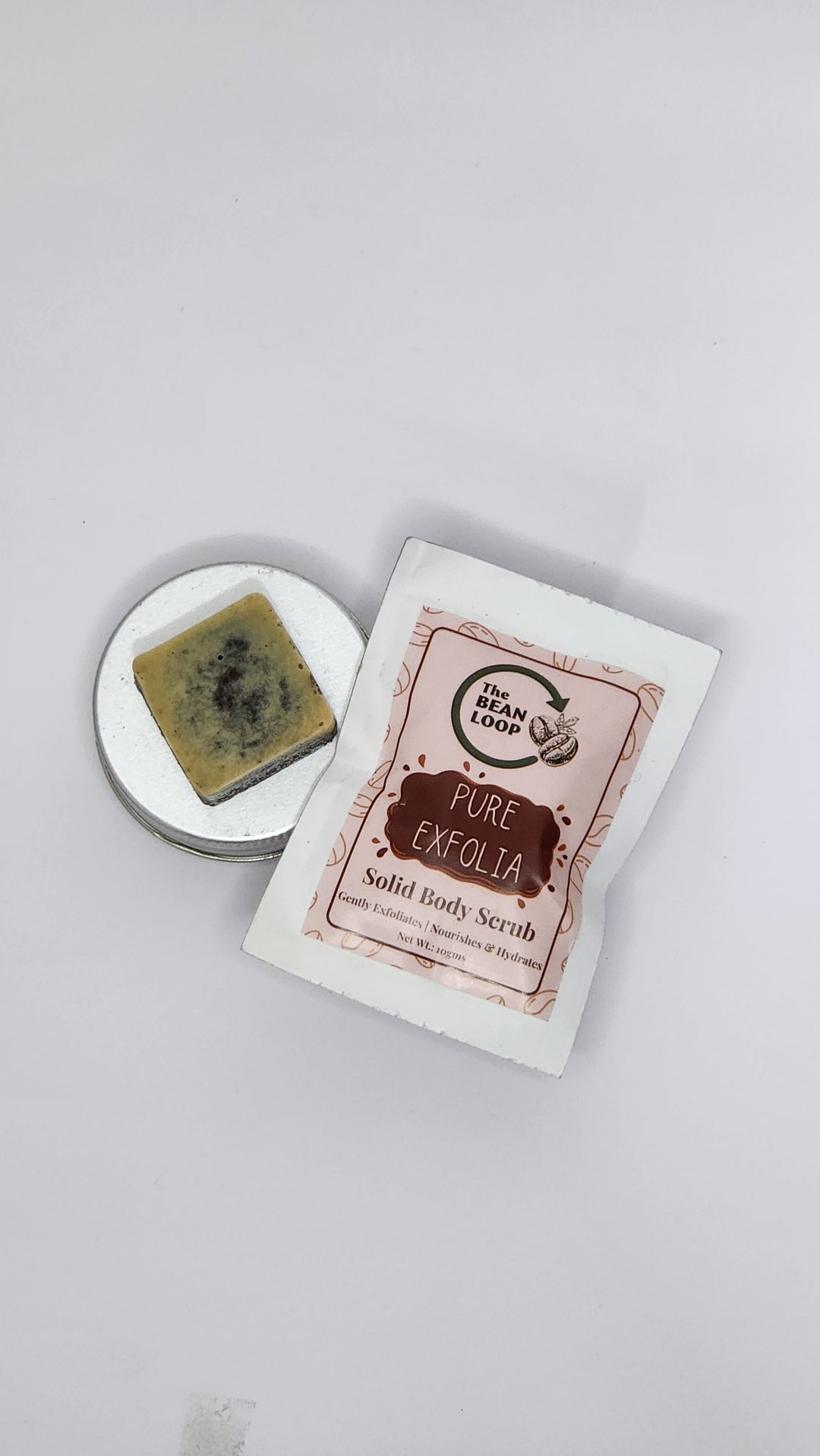 The Bean Loop Pure Exfolia Solid Body Scrub | Upcycled Pouch | Pack of 5