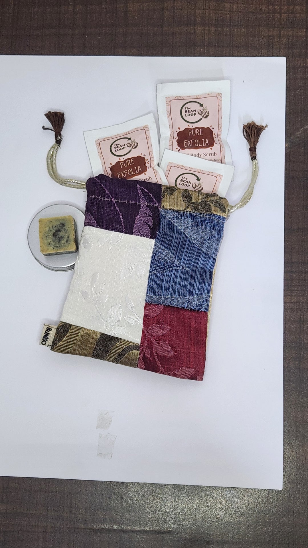 The Bean Loop Pure Exfolia Solid Body Scrub | Upcycled Pouch | Pack of 5