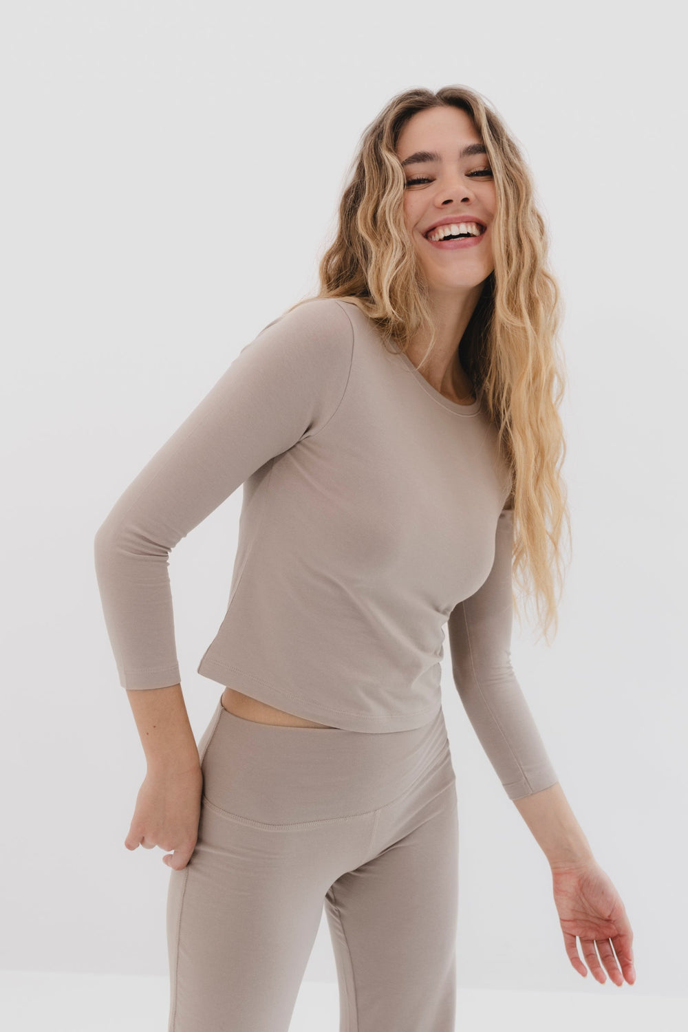 Elope Dysha 3/4 sleeves Snug Fit Tshirt