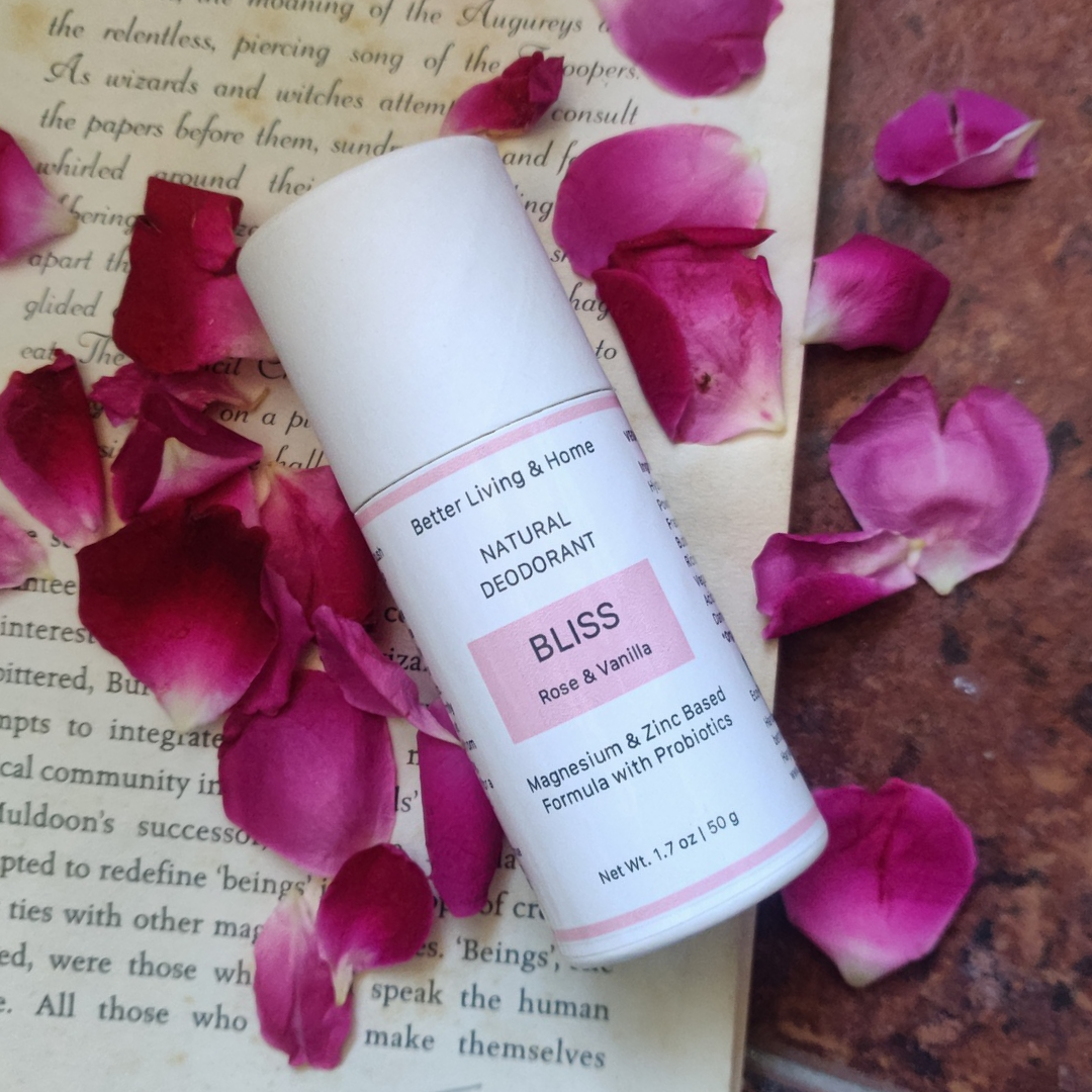 Betterliving And Home Bliss - Rose & Vanilla Natural Deodorant Enriched With Magnesium & Probiotics