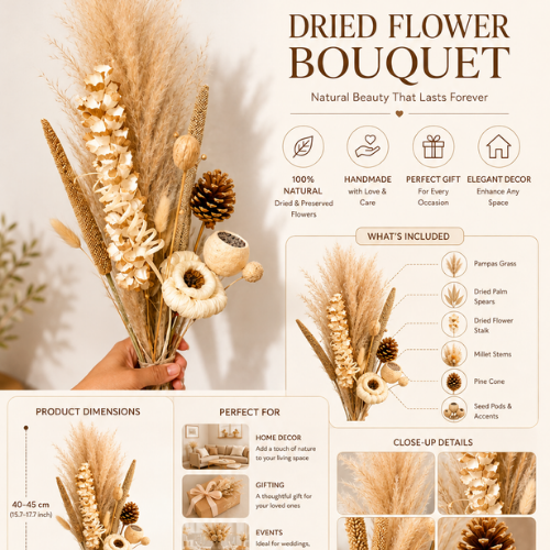 Douceur d’Ivoire – Neutral Pampas Arrangement
