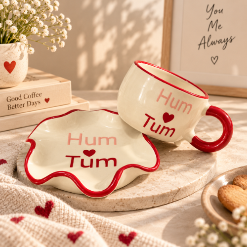 Liebe Duo – Hum Tum Ceramic Mug & Coaster Set