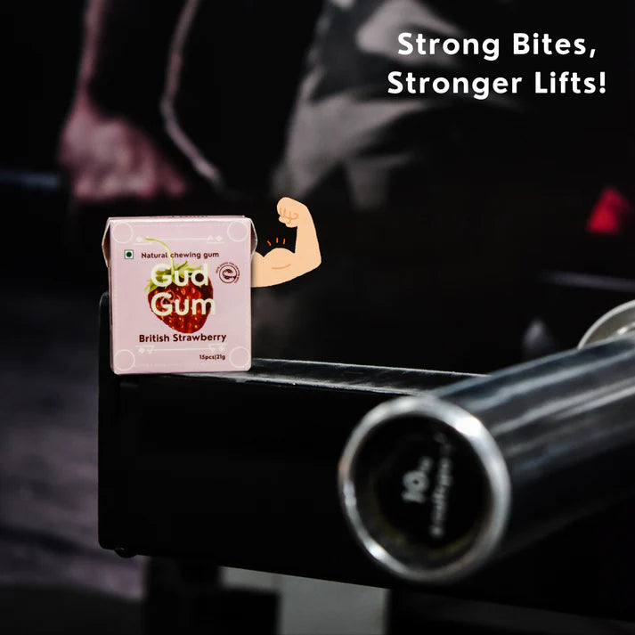 Gud Gum Strawberry Chewing Gum- Pack of 4