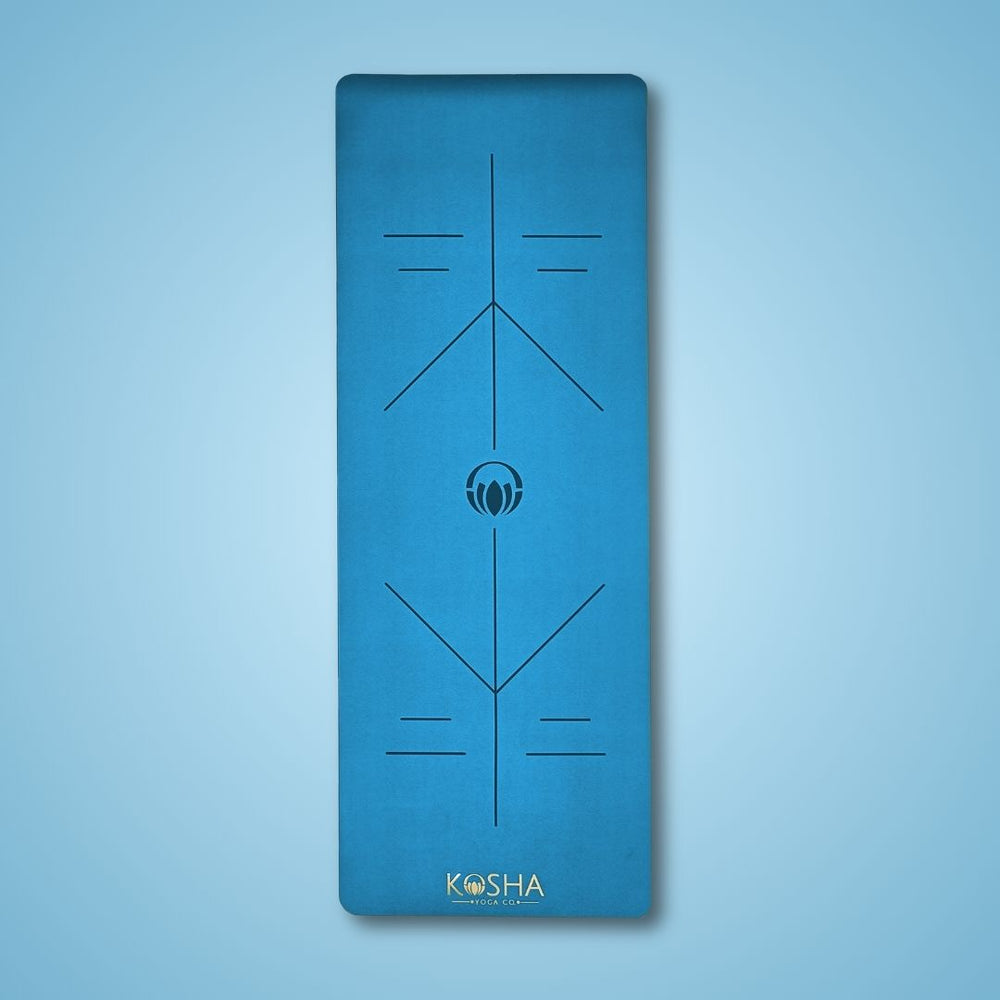 Kosha Yoga Teal PUre Align Yoga Mat