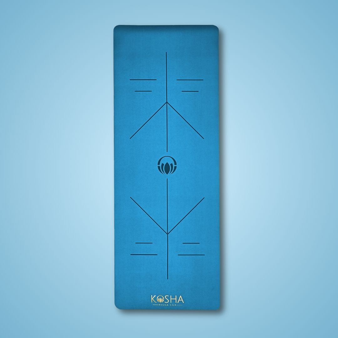 Kosha Yoga Teal PUre Align Yoga Mat