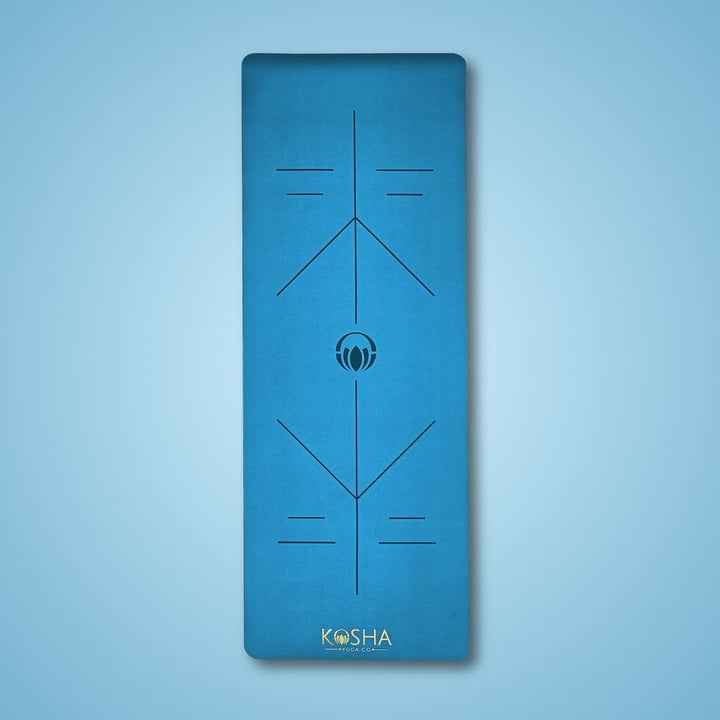 Kosha Yoga Teal PUre Align Yoga Mat