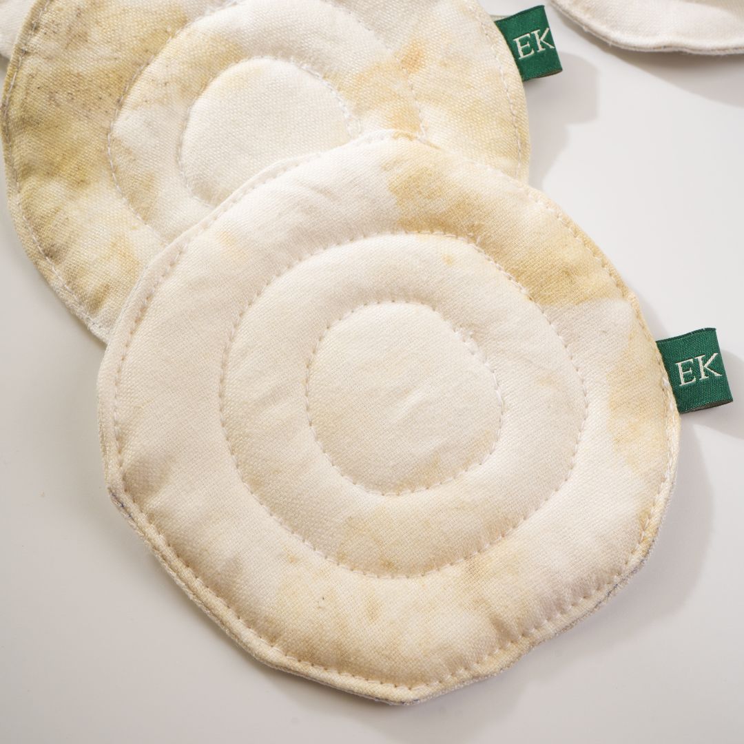 Ecokari Eco-Printed hemp fabric coasters (set of 2)