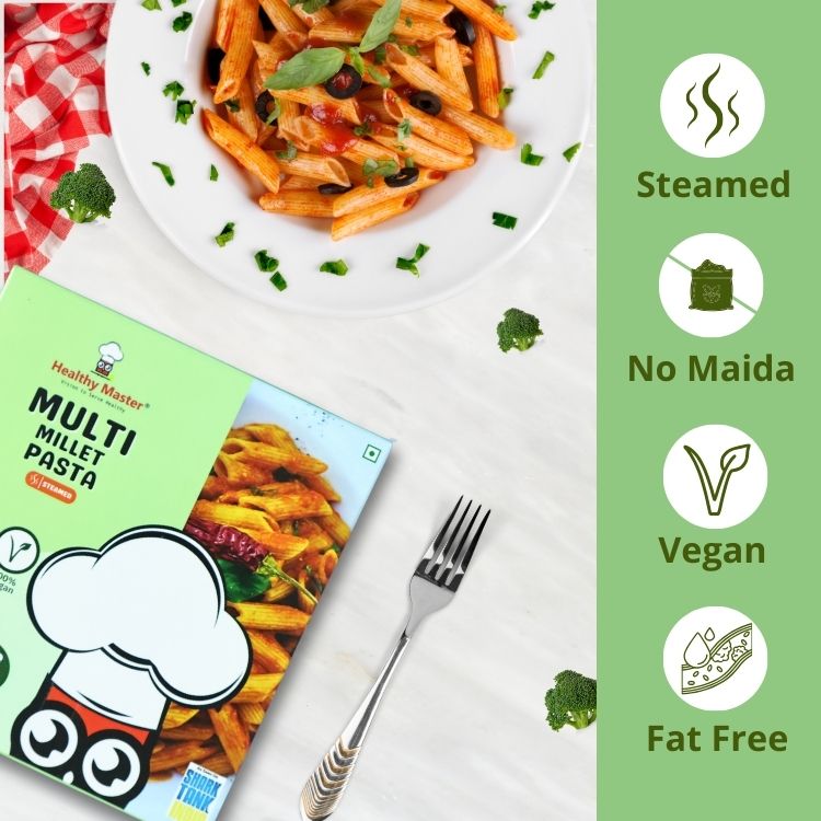 Healthy Master Multi Millet Pasta 400g | No Maida | Millet-Based Pasta | Whole Wheat & Multigrain