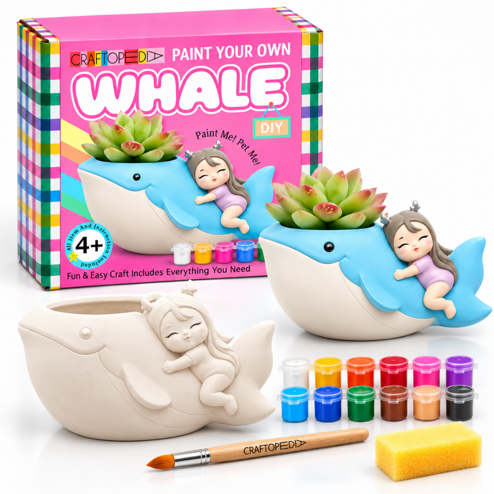 DIY Planter Painting Kit - Whale
